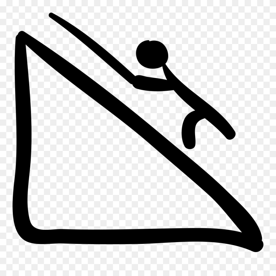 Climber Climbing A Mountain Hand Drawn Sportive Scene - Imagen De Escalar Para Dibujar Clipart