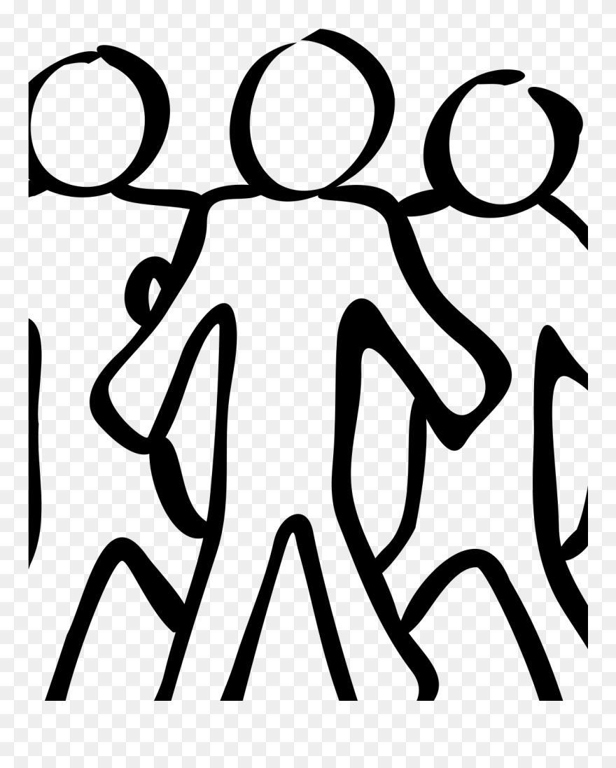 Drawing People Black And White Clipart