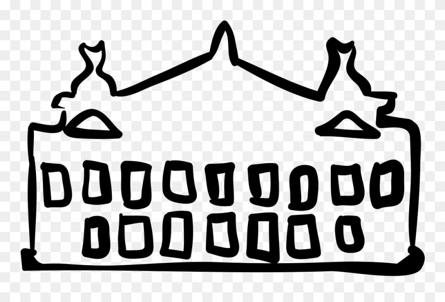 Building Big Hand Drawn Outline Clipart