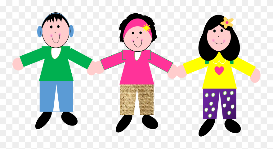 Children Holding Hands Clipart - Clip Art - Png Download