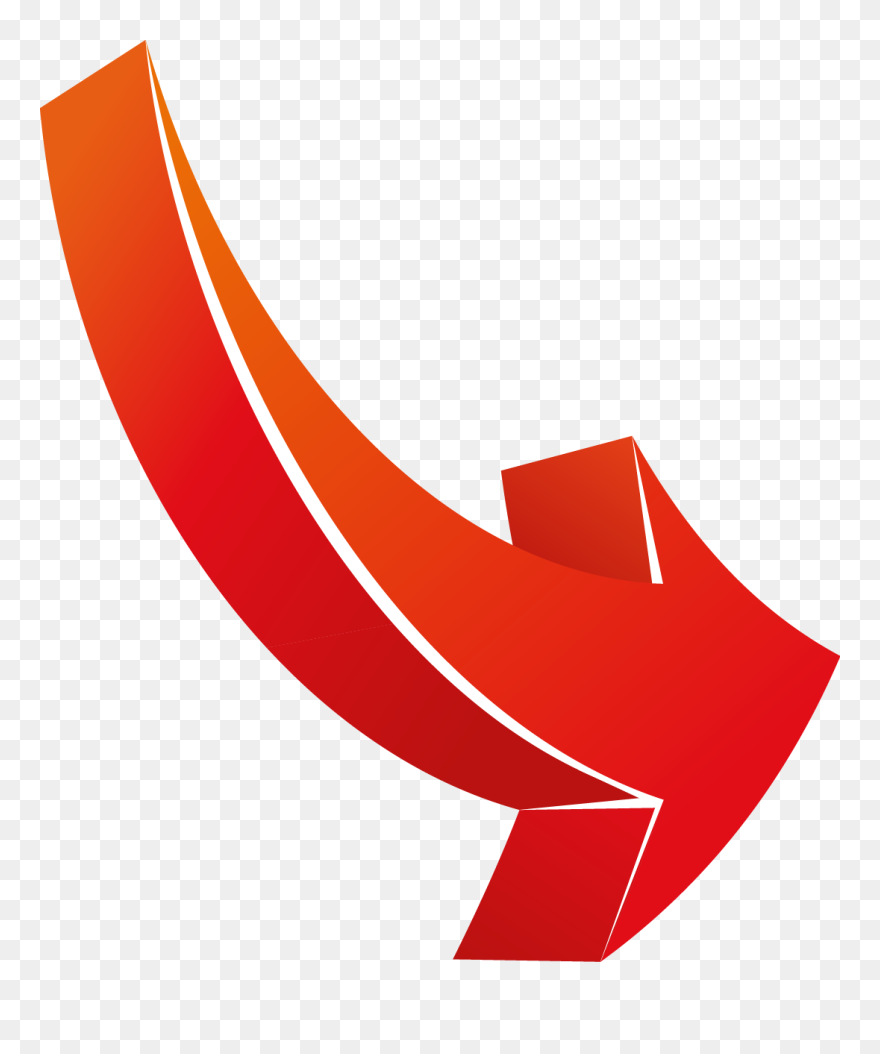 Abstract, Angle, Arrow Signs, Arrowheads, Aşağı Ok, - Arrow 3d Red Png Clipart