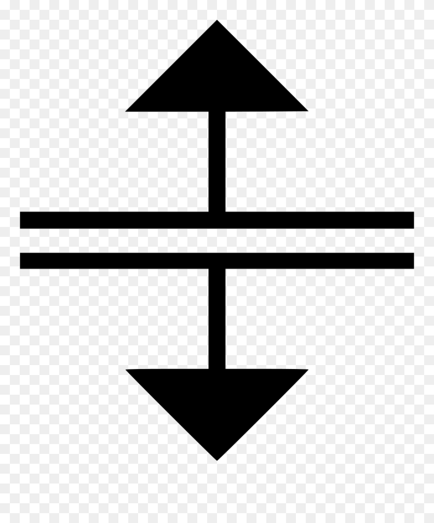 Split Arrow Png - Drag Up And Down Icon Clipart