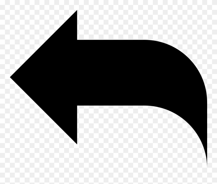 Arrow Symbol, Reply Black Left Arrow Interface Symbol - Black Left Arrow Png Clipart