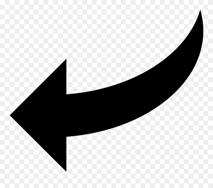 Download Hd Curve Arrow Pointing Left Svg Png Icon - Png Arrow Pointing Left Clipart