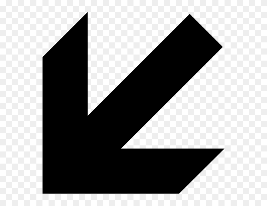 Aiga Backward Left Arrow Sign Vector Image - Arrow Down Left Clipart