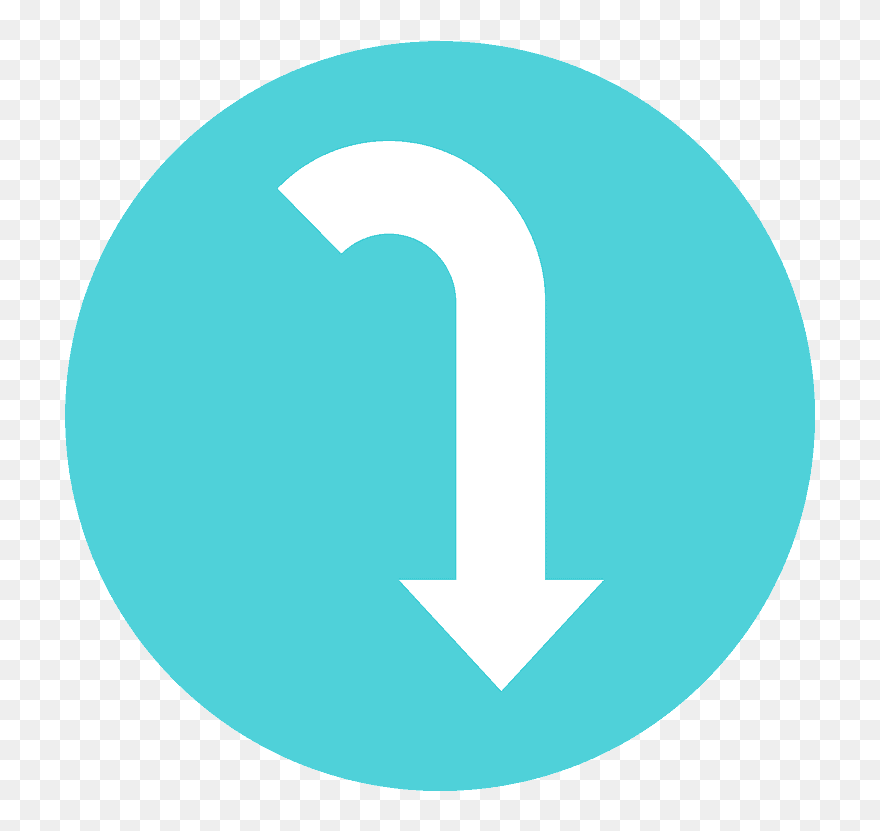 Right Arrow Curving Down Emoji Clipart - Portrait Of A Man - Png Download