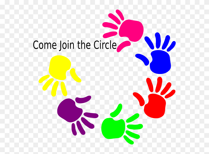 Circle Logo Helping Hands Clipart
