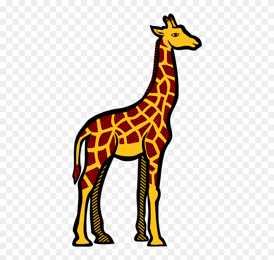 Giraffe Clipart - Coloured Picture Of Giraffe - Png Download