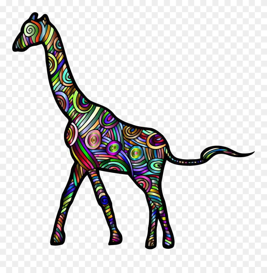 Chromatic Stylized Big Image - South African Animal Drawing Clipart