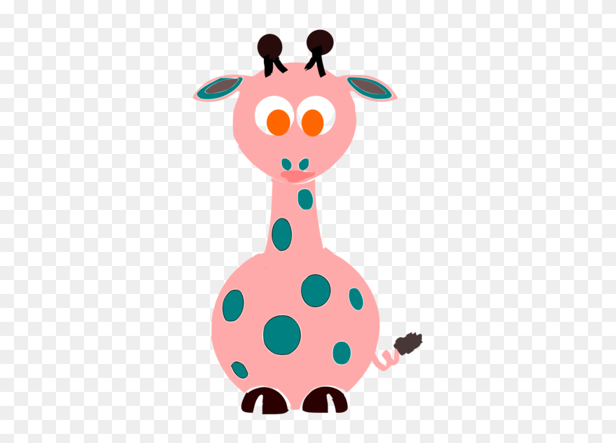 Giraffidae,pink,neck - Cartoon Clipart