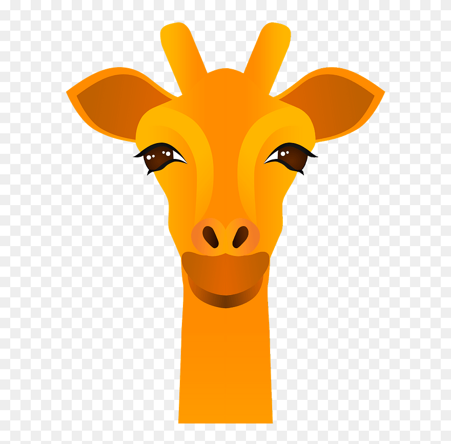 Giraffe Face Clipart - Giraffe - Png Download