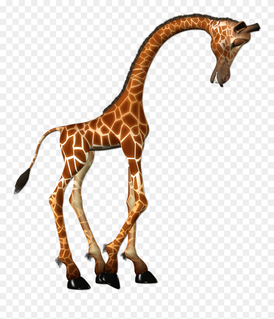 Silhouette Child Clip Art - Жираф Из Мультика Без Фона - Png Download