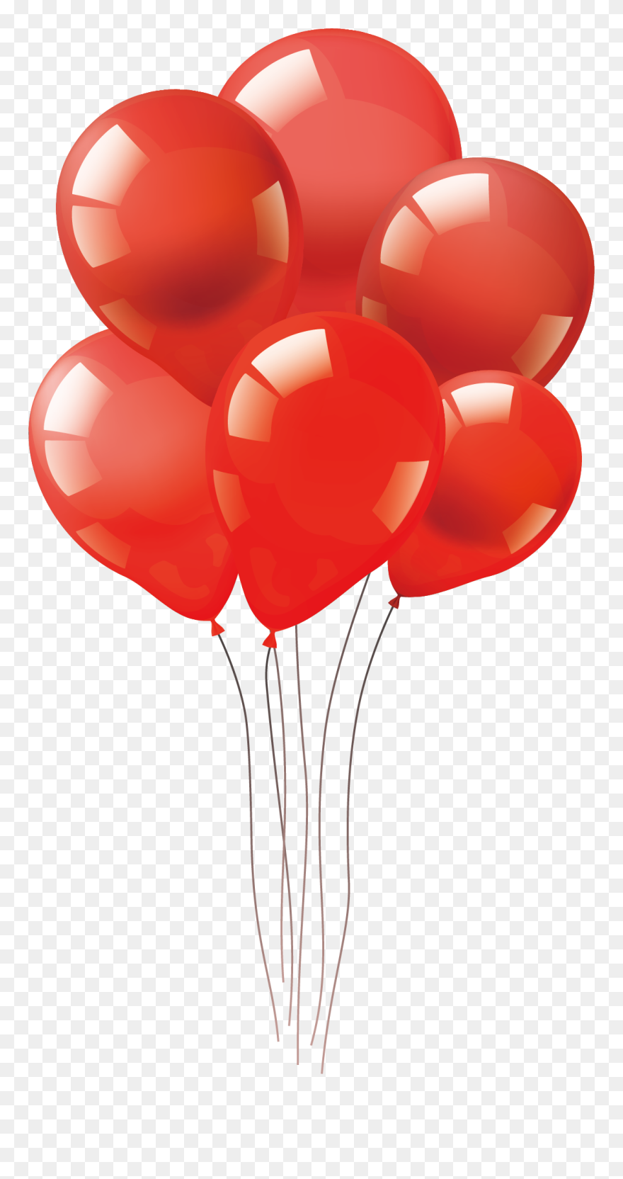 Vector Hand-painted Red Balloon Png Download - Transparent Red Balloons Png Clipart