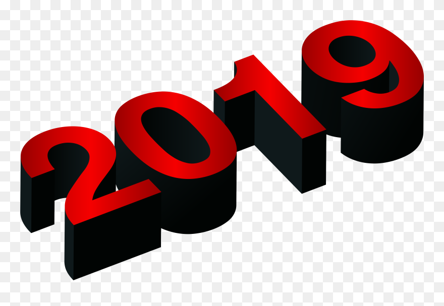 2019 In Red Clipart Clip Art 2019 Red Black Png Clip - Free Clip Art 2019 Transparent Png
