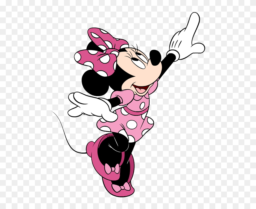 Transparent Pointing Clipart - Minnie And Mickey Mouse Pointing - Png Download