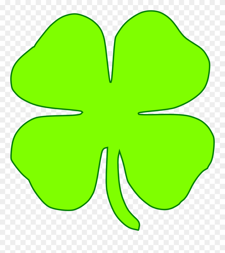 Shamrock Four Leaves Free Photo - Clipart Of Shamrock Green - Png Download