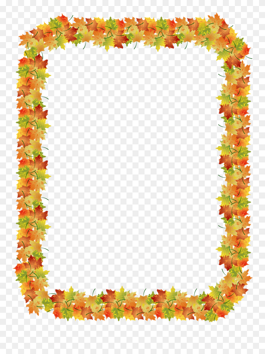 Transparent Fall Theme Clip Art - Transparent Background Thanksgiving Border - Png Download