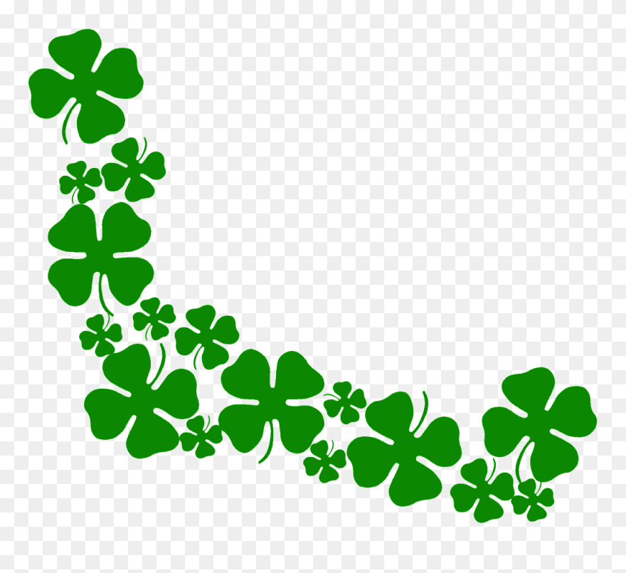 Four Leaves Clover Clip Art - Clipart Four Leaf Clovers - Png Download