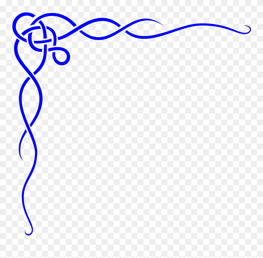 Celtic Blue No Leaf Svg Clip Arts - Dark Blue Border Design - Png Download