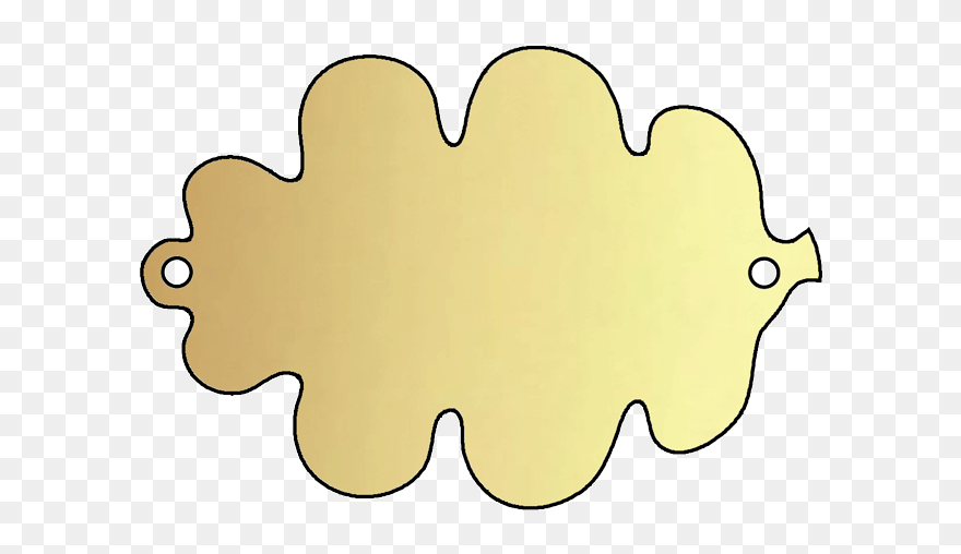 Blank Oak Leaf Plaque By Metallic Garden Clipart