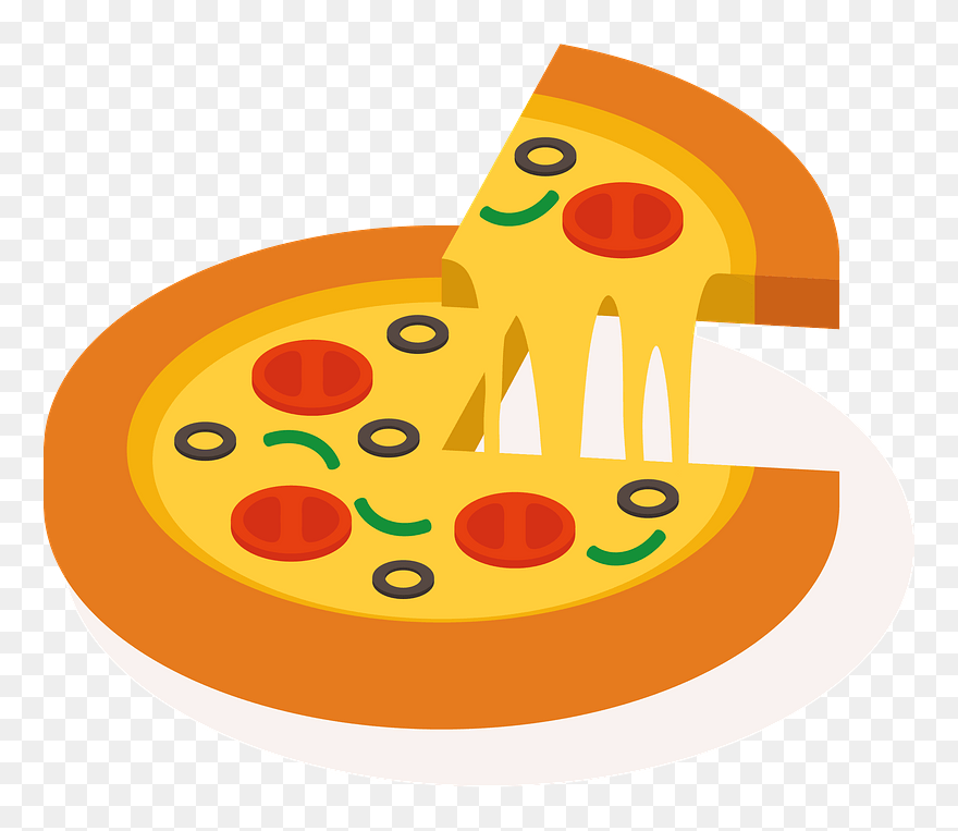 Pizza Slice Food Clipart - Pizza - Png Download