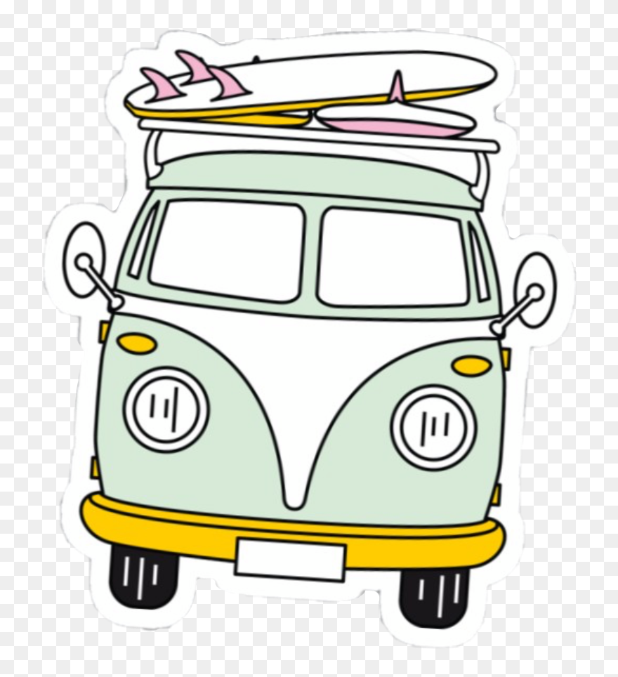 Hippie Van Sticker Clipart