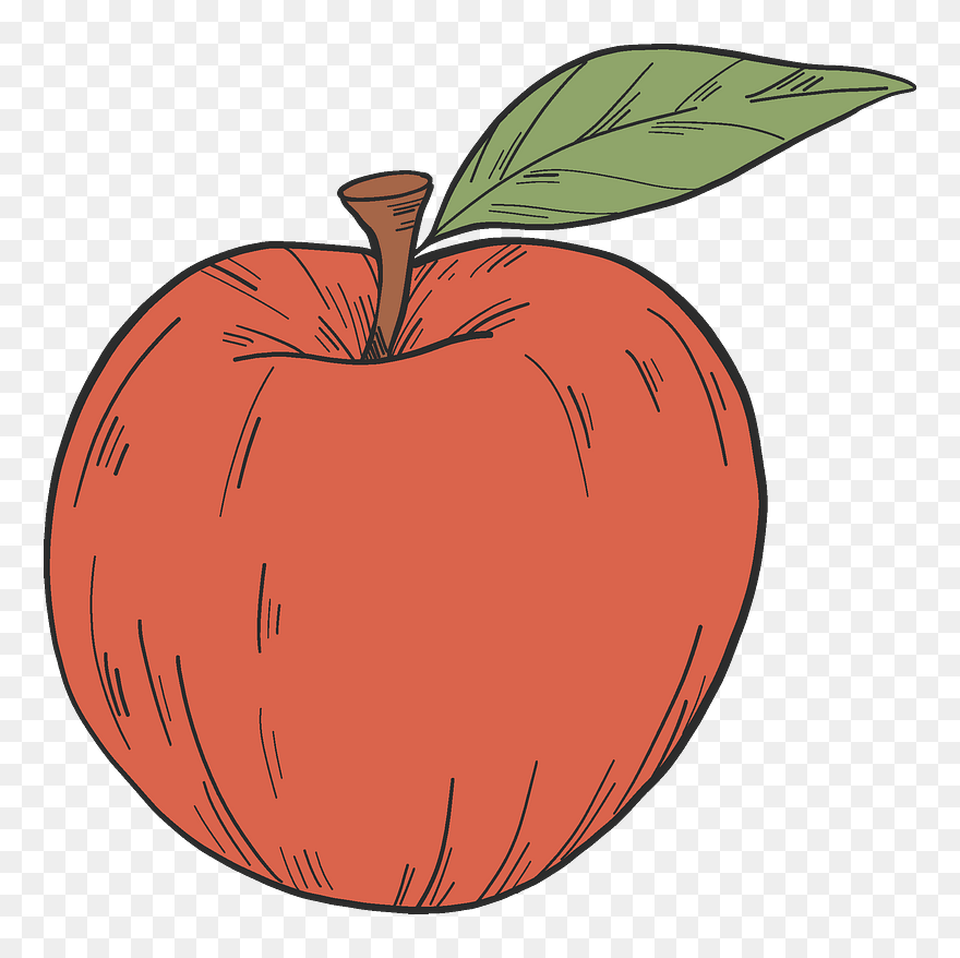 Red Apple Clipart - Pumpkin - Png Download