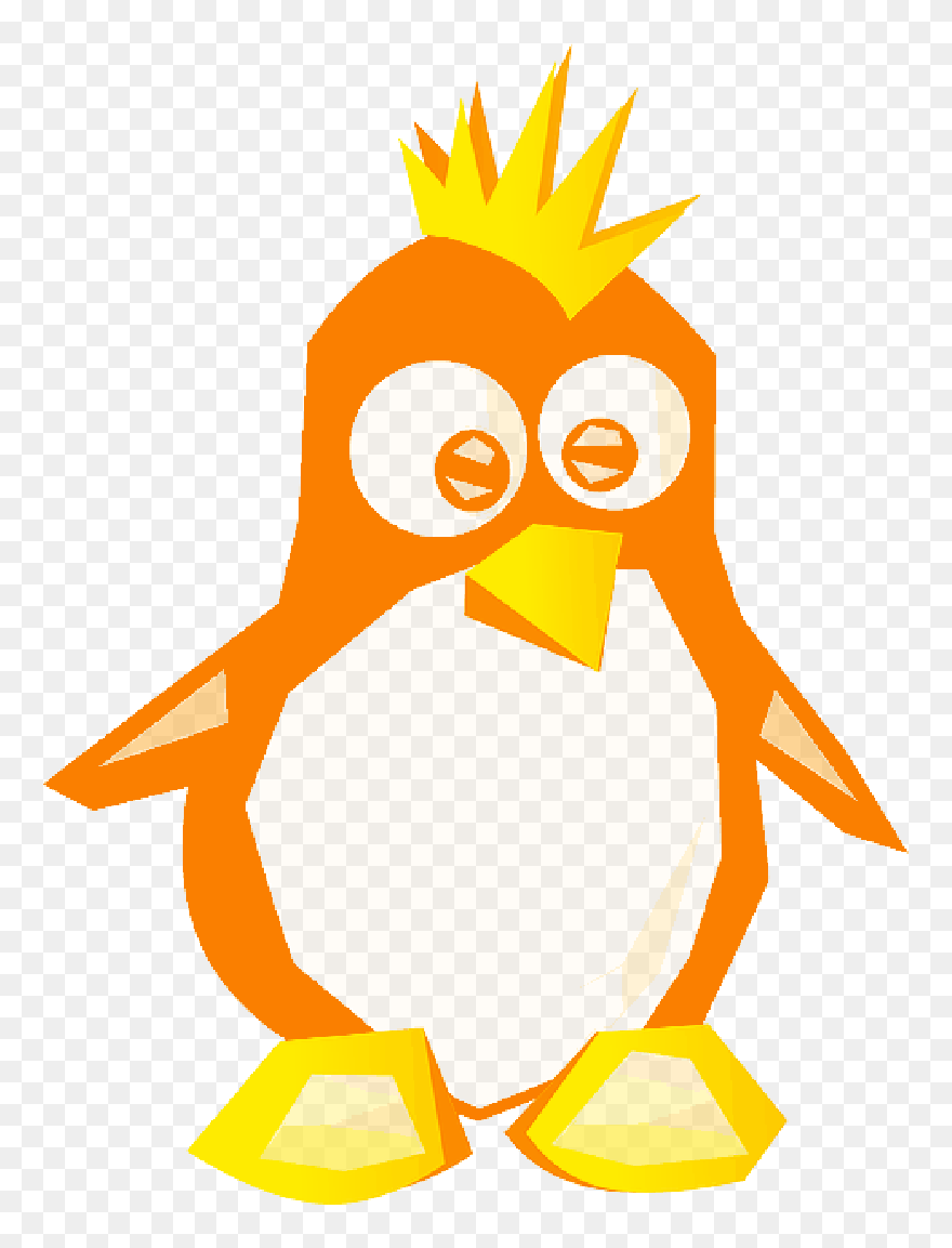 Tux, Penguin, Bird, Linux, Mascot, Punk, Unix - Clip Art - Png Download