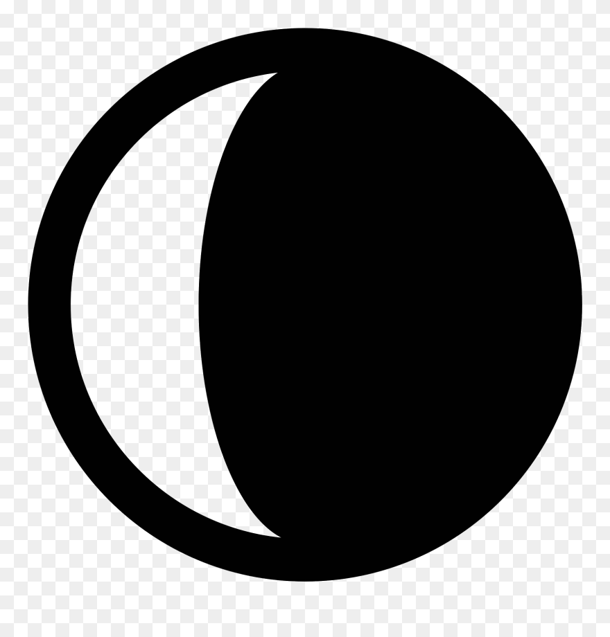 Lunar Phase Crescent New Moon Computer Icons - Waning Crescent Moon Icon Clipart