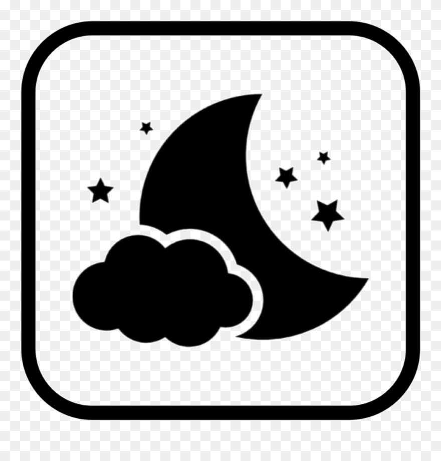 Transparent Moon Clip Art Black And White - Moon And Stars Clipart Png