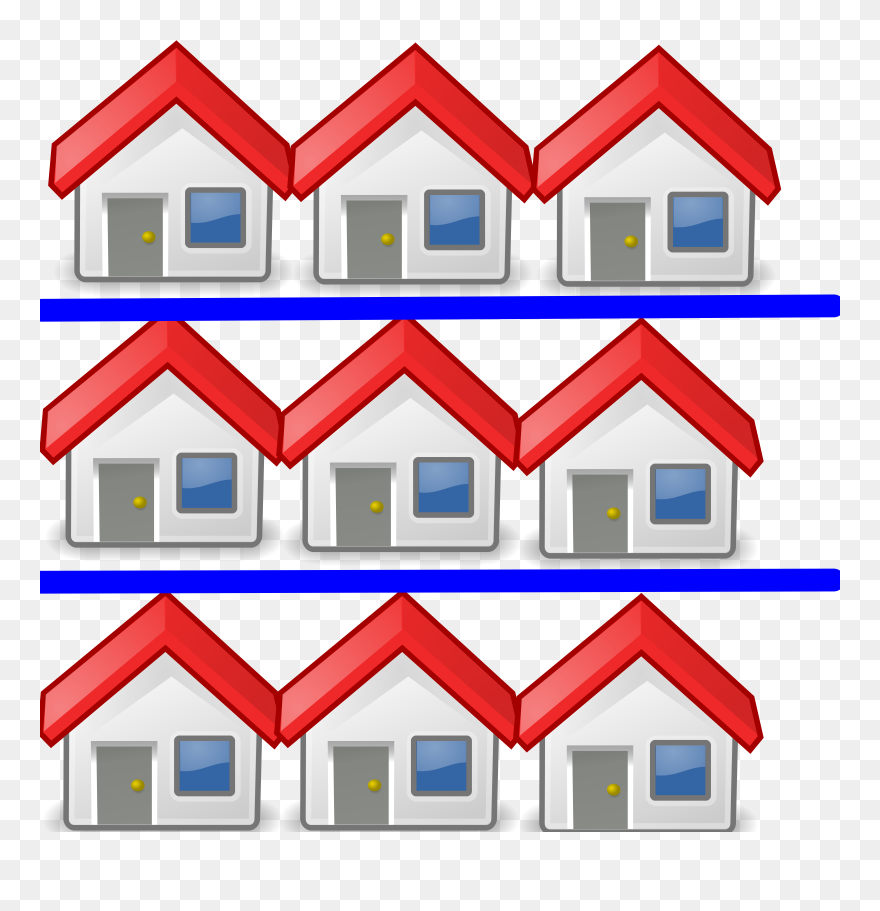 Clipart Houses Pdf - 9 Houses Clipart - Png Download