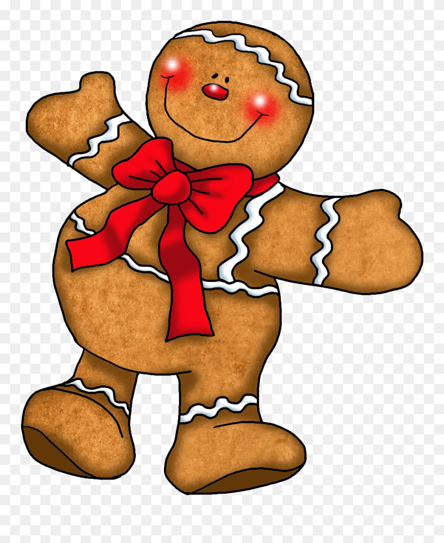 The Gingerbread Man Cookie Clip Art - Christmas Clipart Gingerbread Man - Png Download