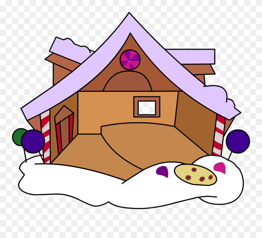 Transparent Gingerbread House Candy Clipart - Igloo Club Penguin - Png Download