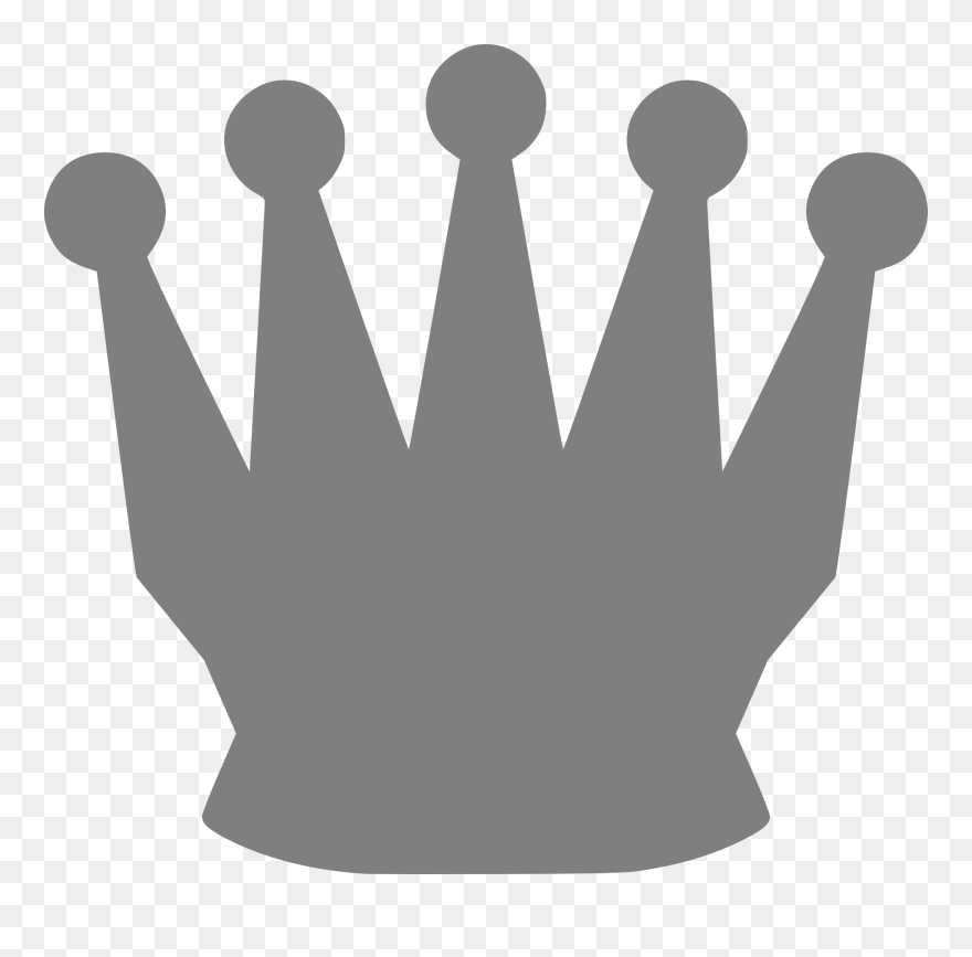 Royal Crown Clipart Black And White Jpg Free Drawing - Queen Chess Black Silhouette - Png Download