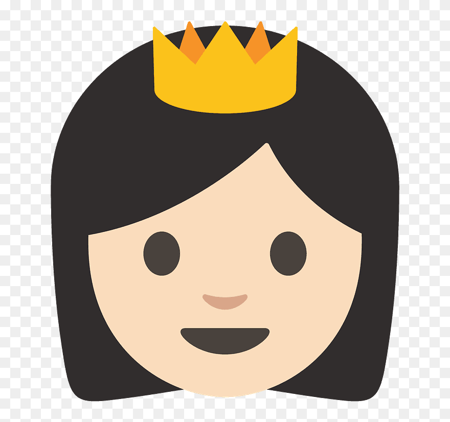 Princess Emoji Clipart - Android Woman Emoji - Png Download