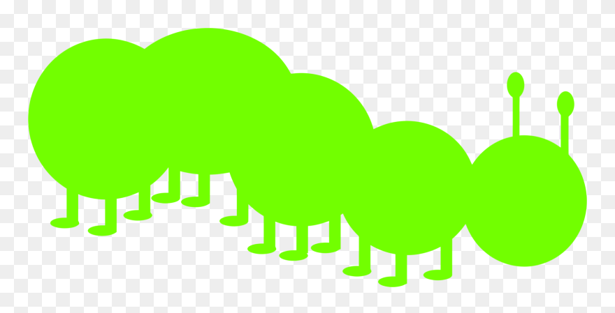 Heart,plant,leaf - Silhouette Of A Caterpillar Clipart
