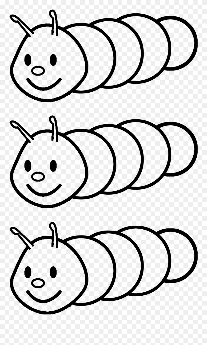 Full Size Of How To Draw Absolem The Caterpillar A - Caterpillars Clipart Black And White - Png Download
