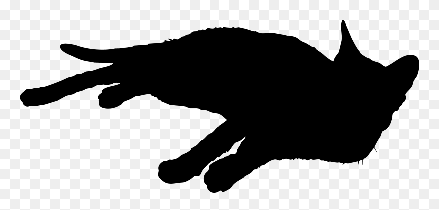 Black Cat Whiskers Silhouette Sticker - Black Cat Clipart