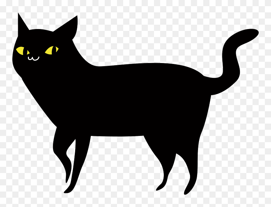 Black Cat Clipart - 黒 猫 イラスト 無料 - Png Download