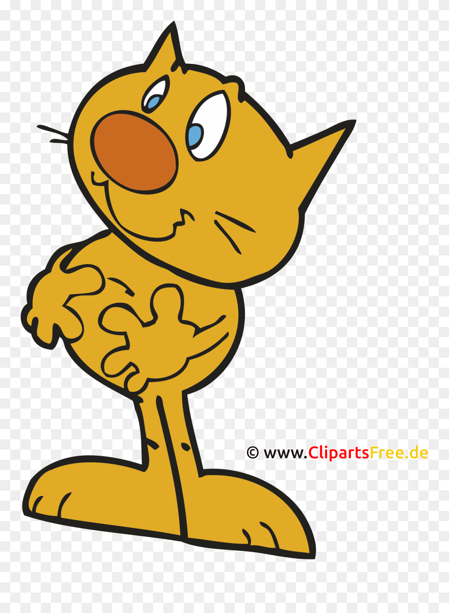 Cartoon Cat Clipart, Image, Image - Cartoon - Png Download