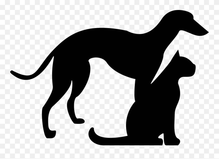 Cat And Dog Silhouette Clipart Jpg Transparent Library - Cat And Dog Silhouette Png