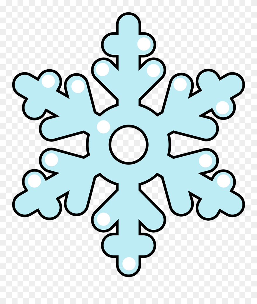 Snowflake Clip Art - Cute Snowflake Clipart - Png Download
