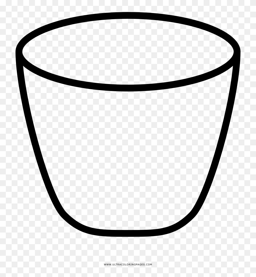 Bucket Coloring Page Clipart