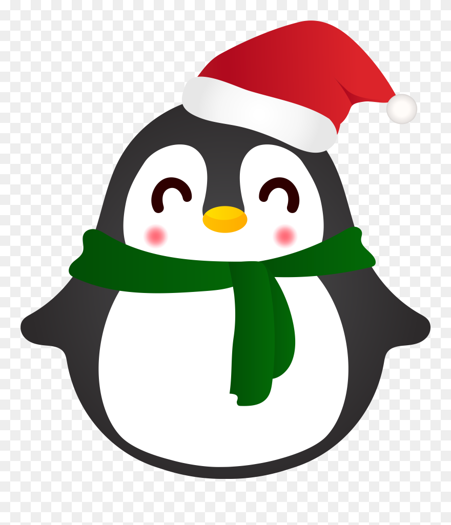 Cute Christmas Penguin Png Clipart Transparent Png