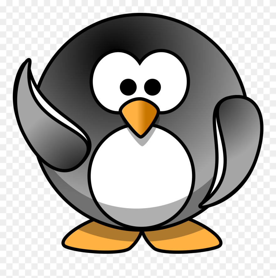 Penguin Clipart Black And White - Png Download
