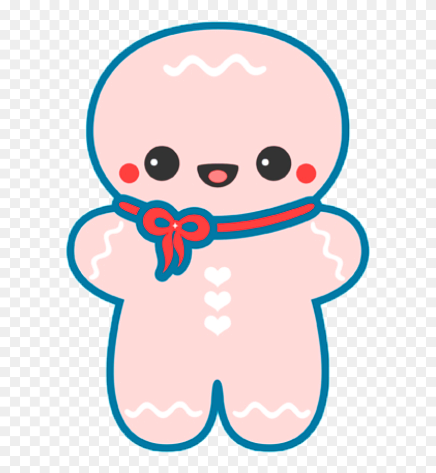 #gingerbreadman #cute #pink #kawaii Clipart