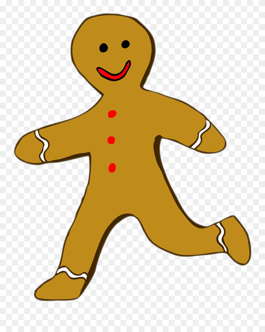 Running Gingerbread Man Png High-quality Image Clipart