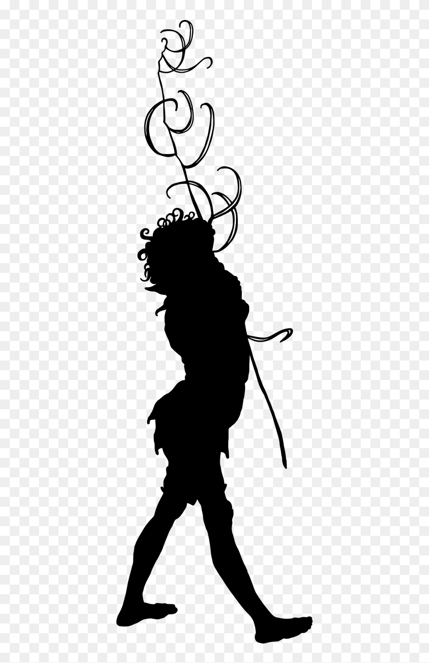 Silhouette Black And White Person Clip Art - Png Download