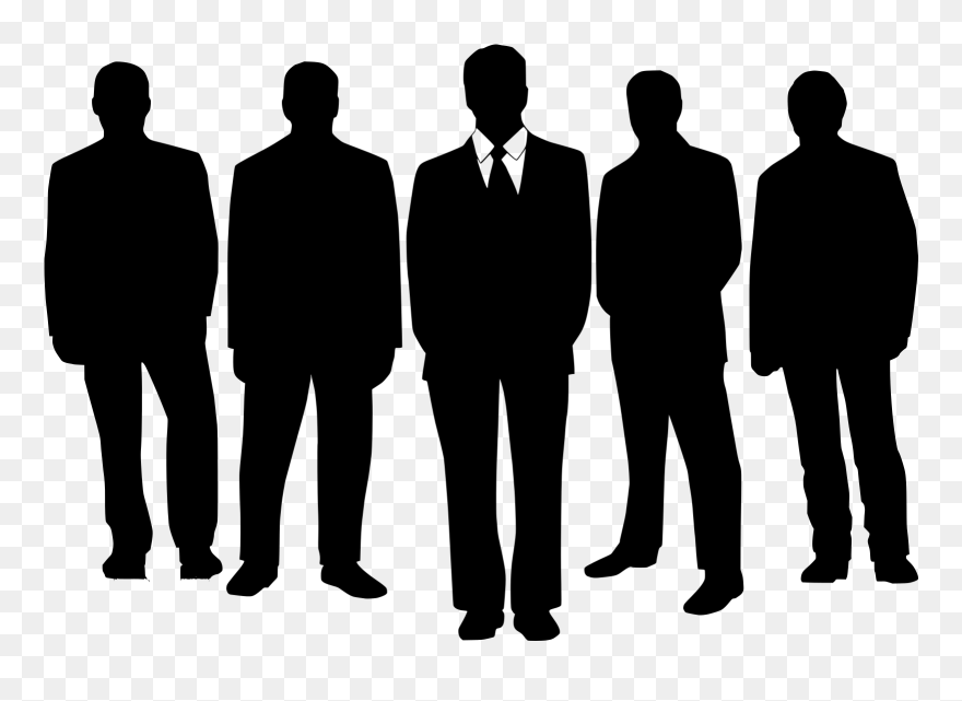 Men In Black Male Silhouette Drawing Clip Art - Managers Clip Art - Png Download
