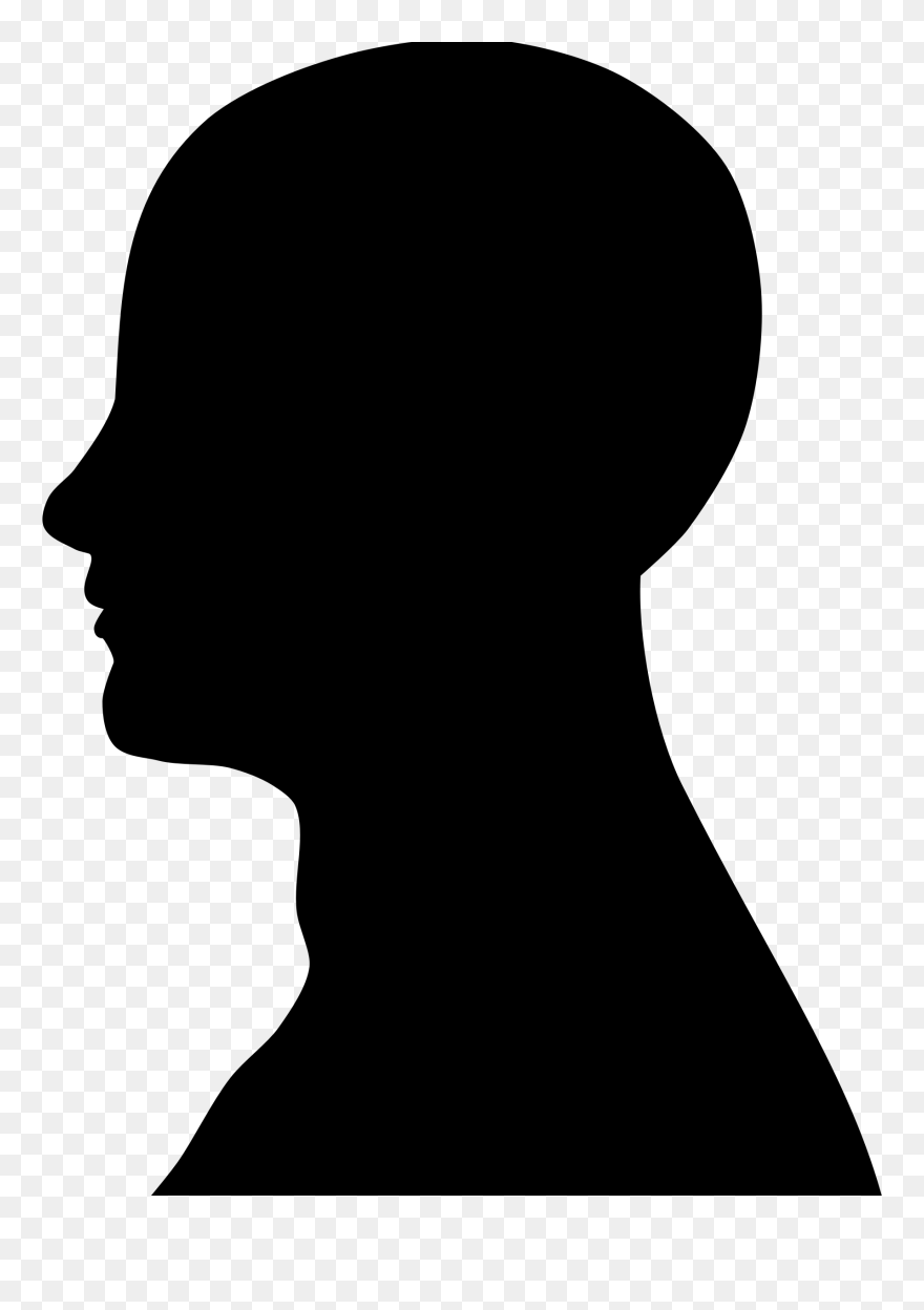 Vector Graphics Clip Art Illustration Silhouette Man - Man Head Profile Silhouette - Png Download